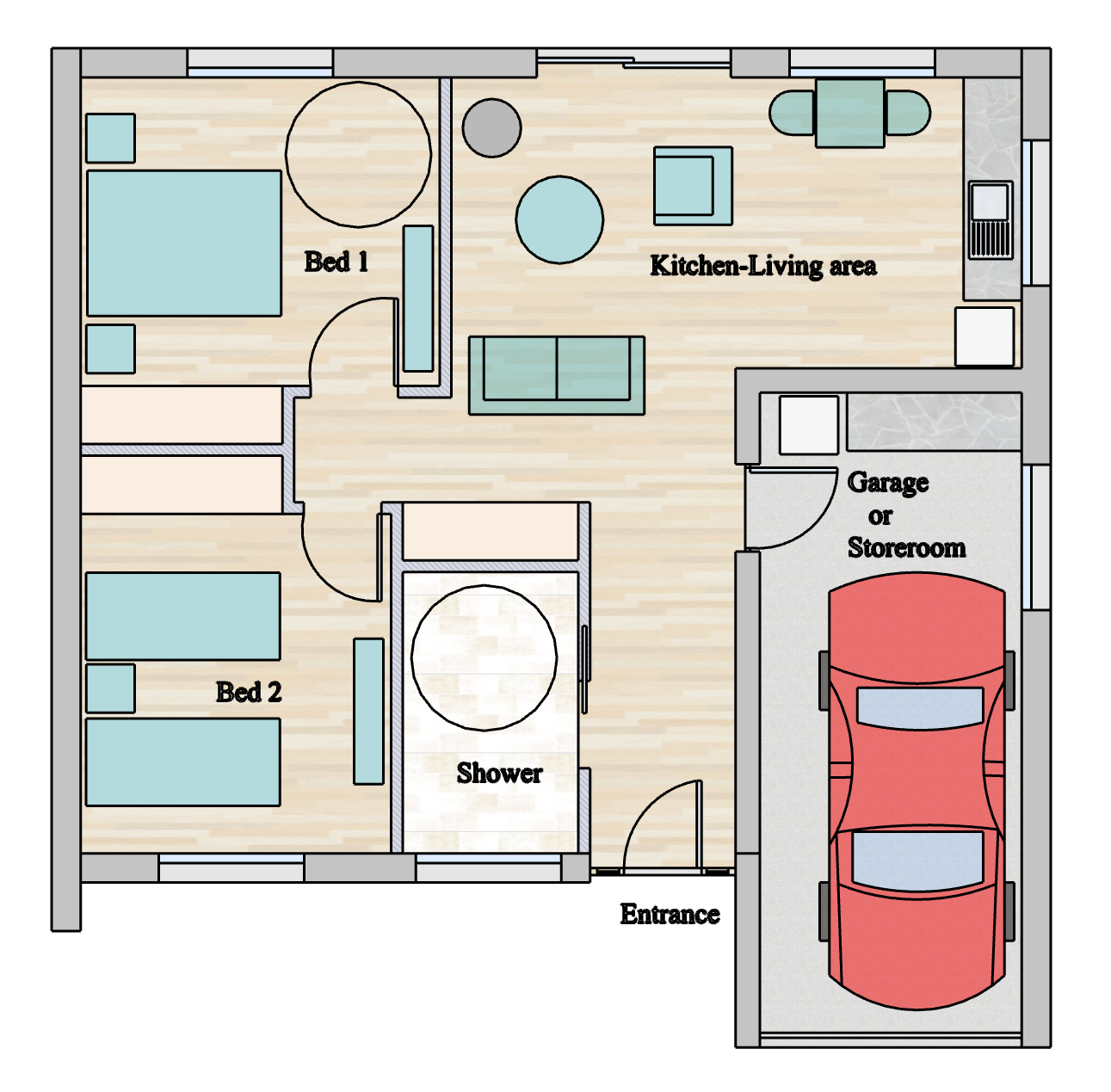 Example floor plan and room layout of a Lifestyle Legacy Home